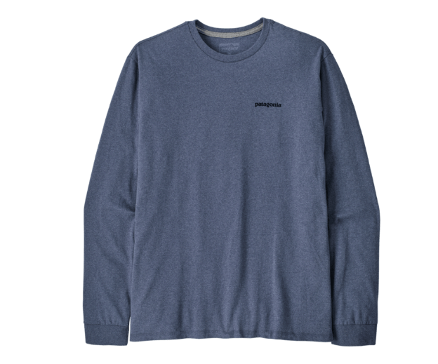 Camiseta de manga larga Patagonia M's L/S P-6 Logo Responsibili Tee para hombre en color Current Blue