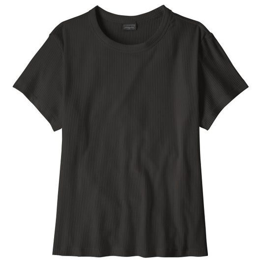 top Patagonia Rib Knit mujer vista frontal negra
