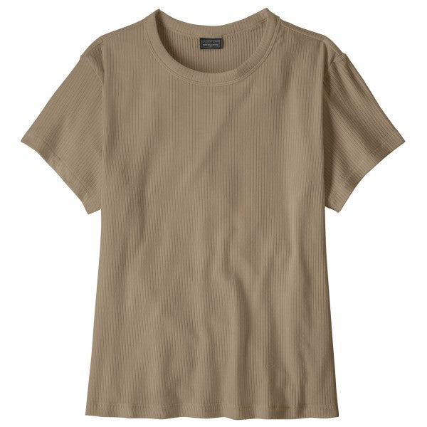 top Patagonia Rib Knit mujer vista frontal verde