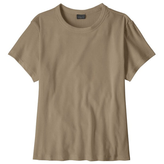 top Patagonia Rib Knit mujer vista frontal verde