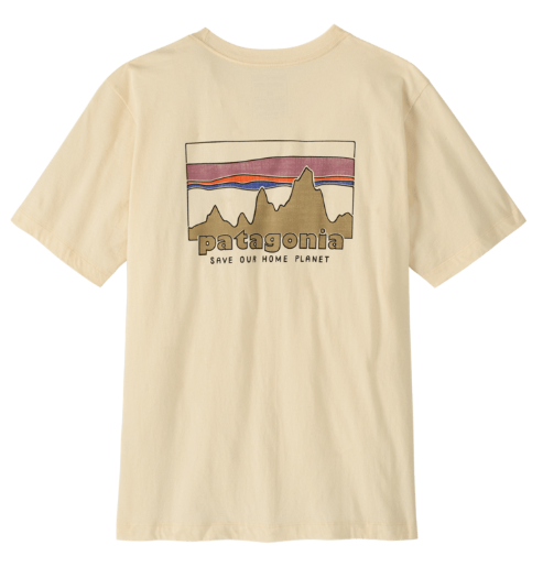 camiseta Patagonia Skyline Organic T-Shirt hombre vista trasera diseño Skyline natural