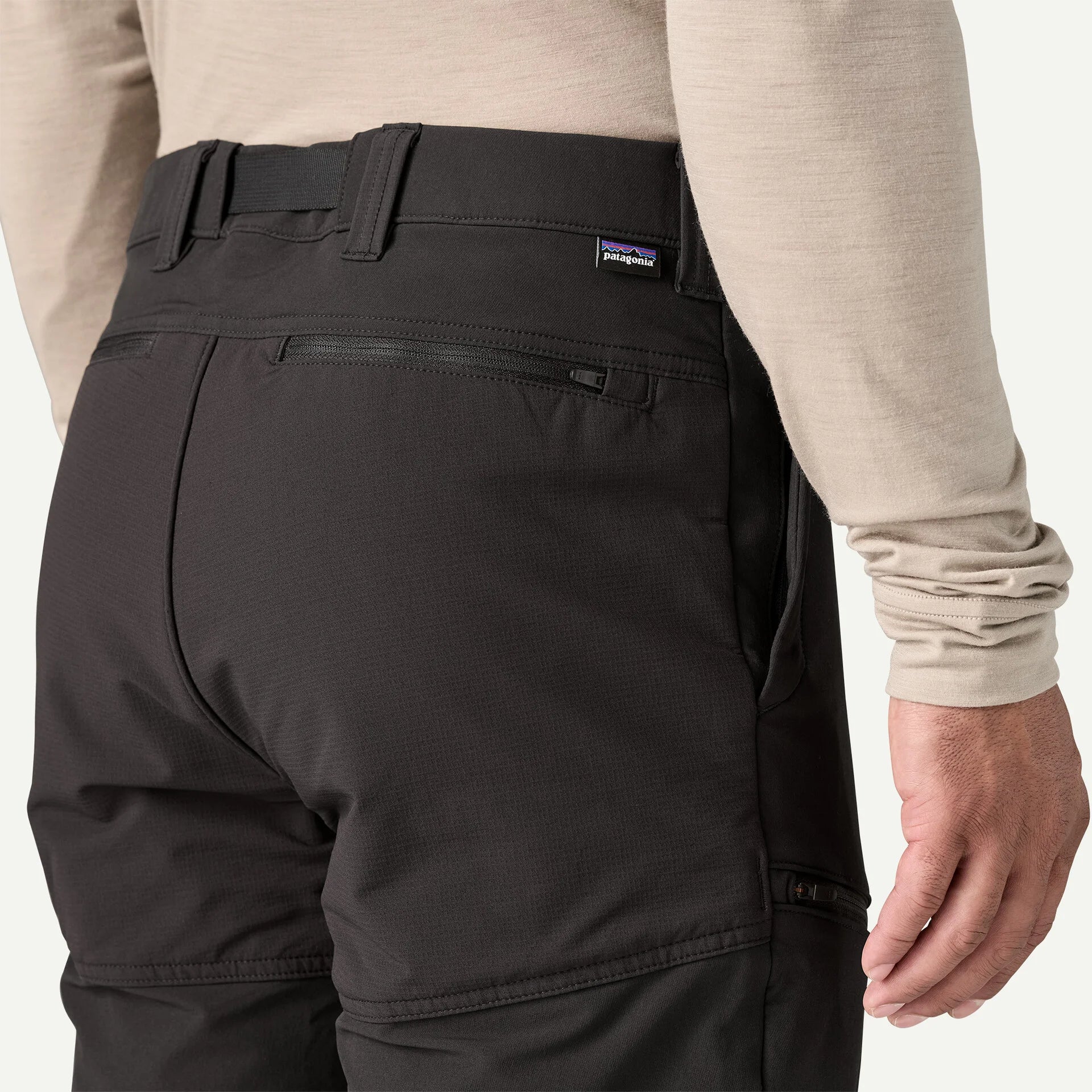 detalle de la cintura del pantalón Patagonia Terravia Peak Pants hombre