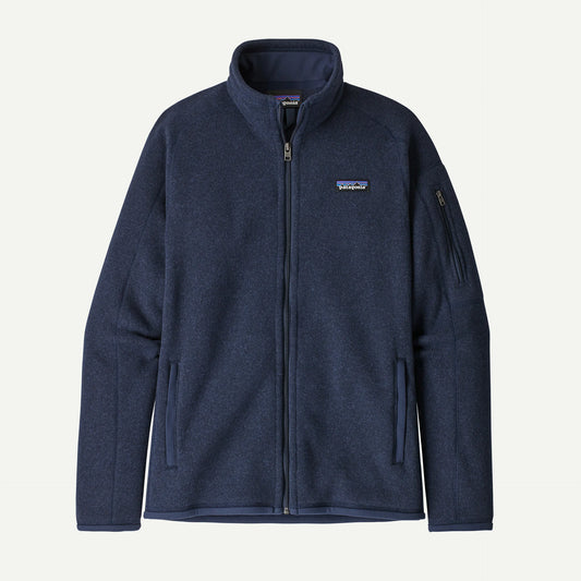 chaqueta polar Patagonia Better Sweater para mujer en color New Navy con acabado de punto