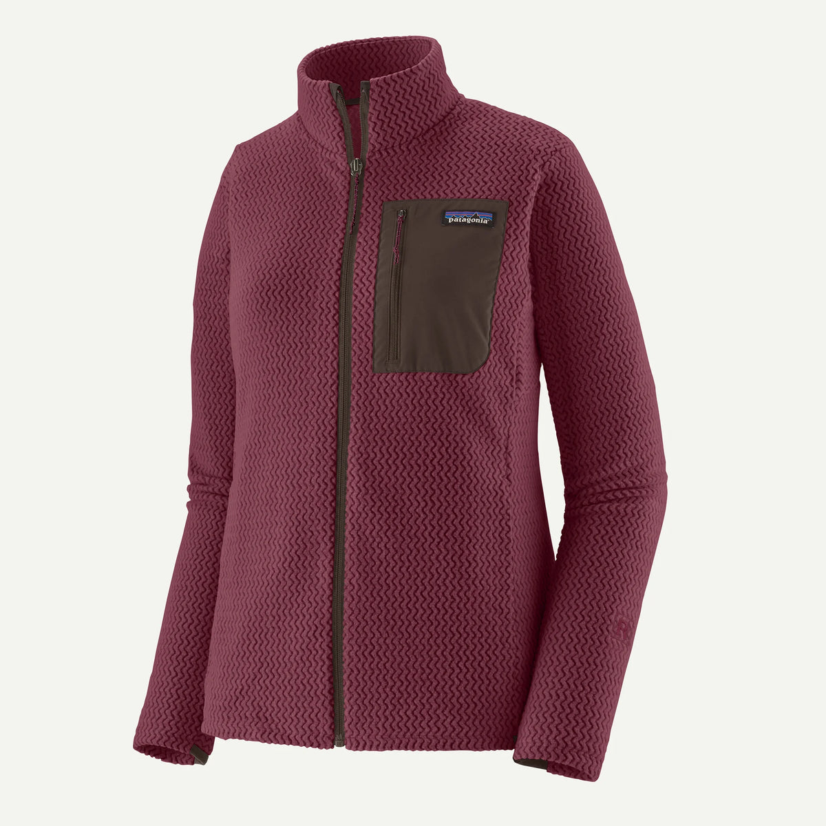 chaqueta polar técnica Patagonia R uno Air para mujer en color Berry Fig para senderismo y montaña