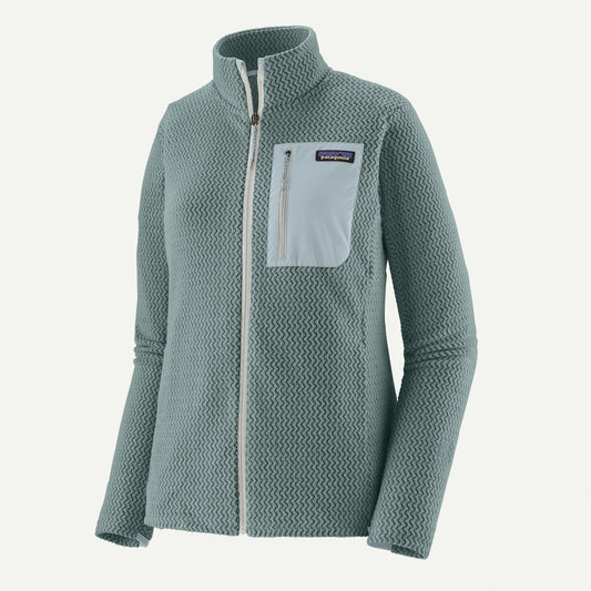 chaqueta polar técnica Patagonia R uno Air para mujer en color Blue Sage para senderismo y montaña