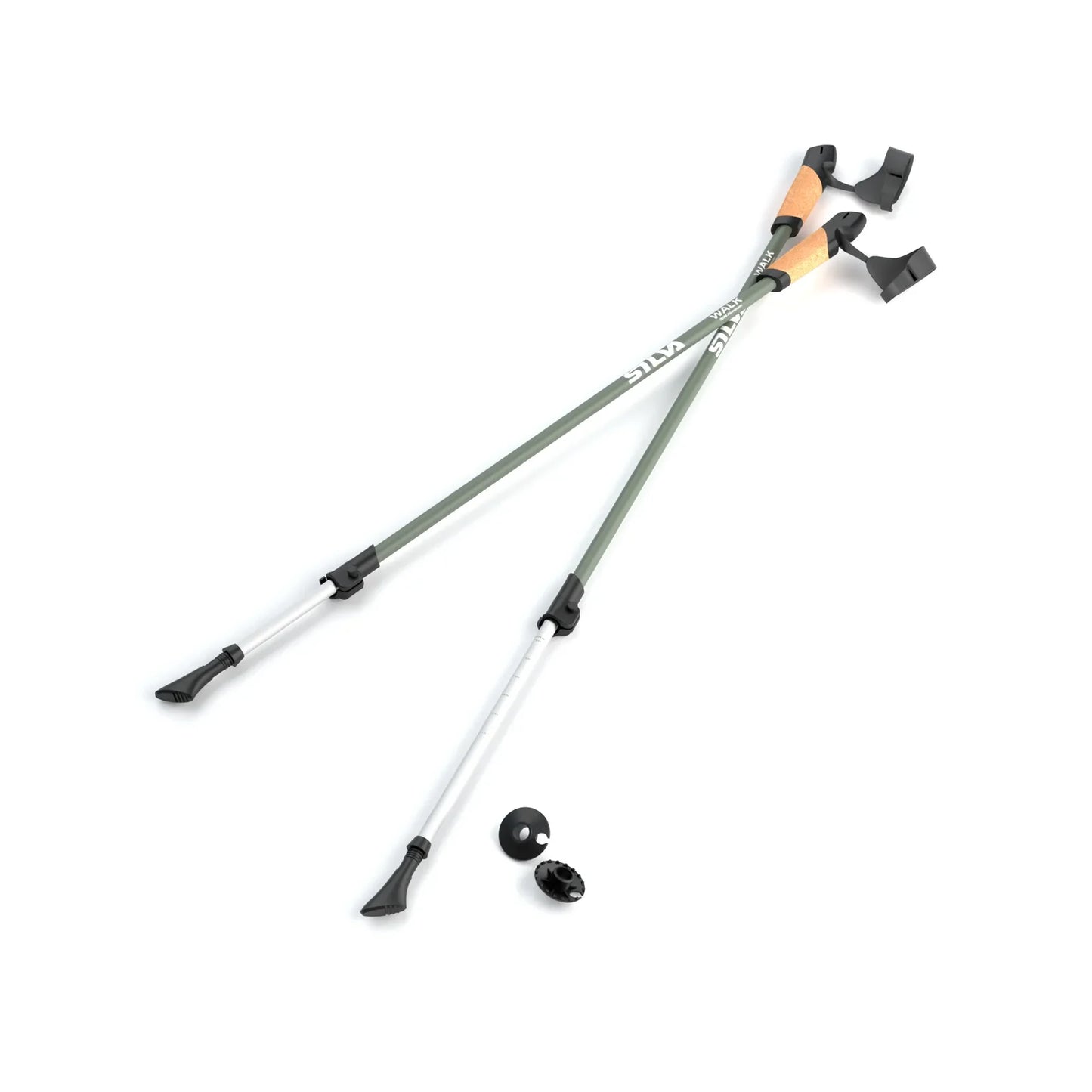 Bastones de trekking SILVA Walking Poles Aluminum Cork con empuñadura de corcho