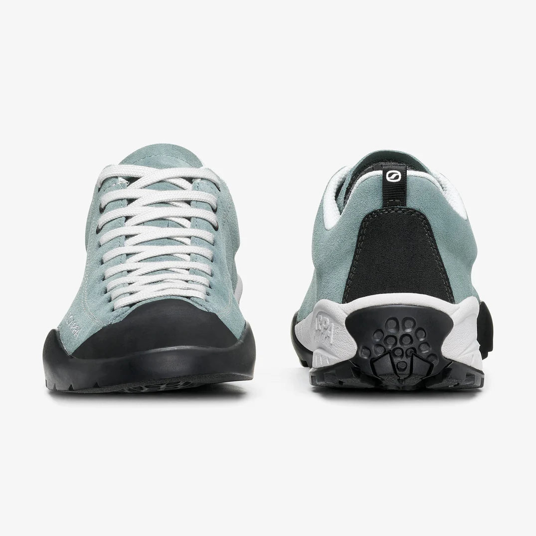 detalle puntera reforzada y talón zapatillas Scarpa Mojito unisex