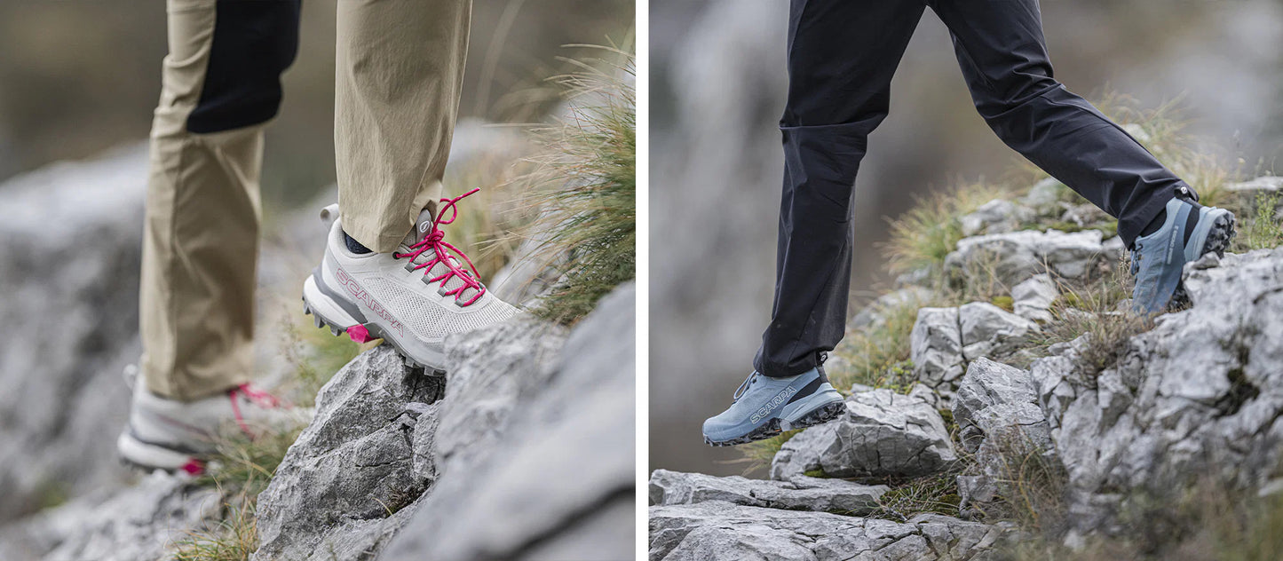 zapatillas Scarpa Ribelle Cross 2 mujer en uso real en montaña técnica