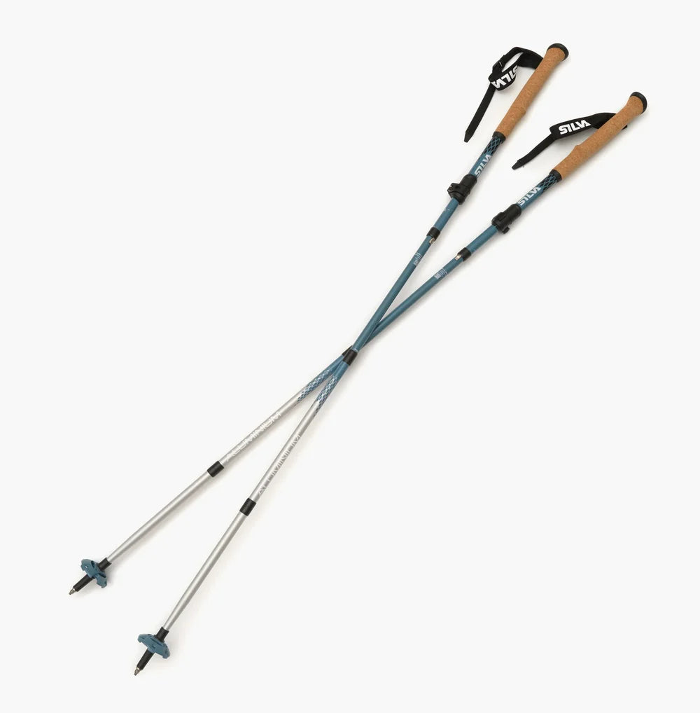 bastones de trekking plegables y ajustables Silva Aluminum Z de aluminio