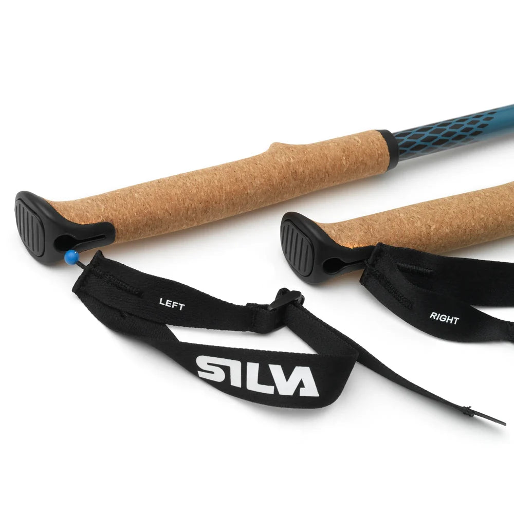 detalle de la empuñadura de los bastones de trekking Silva Aluminum Z Adjustable
