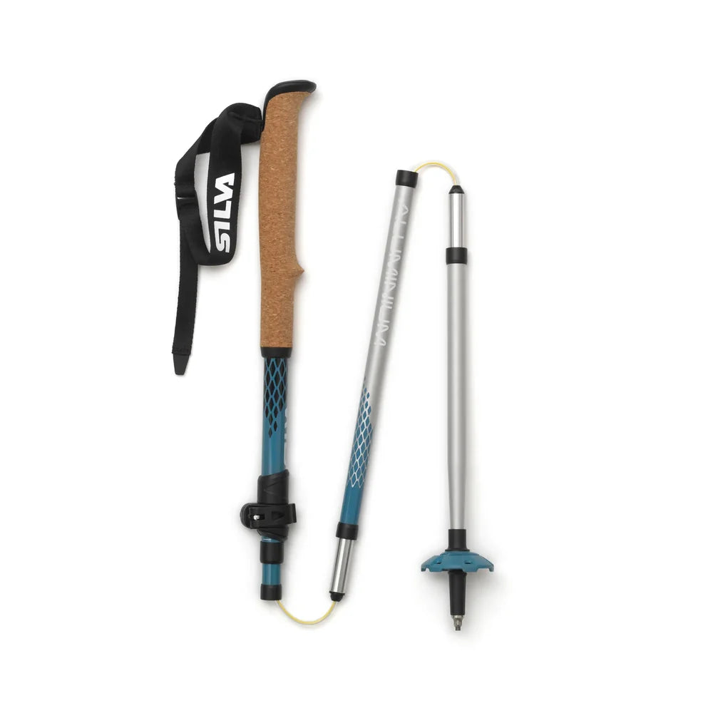 bastones de trekking Silva Aluminum Z plegados para facilitar su transporte