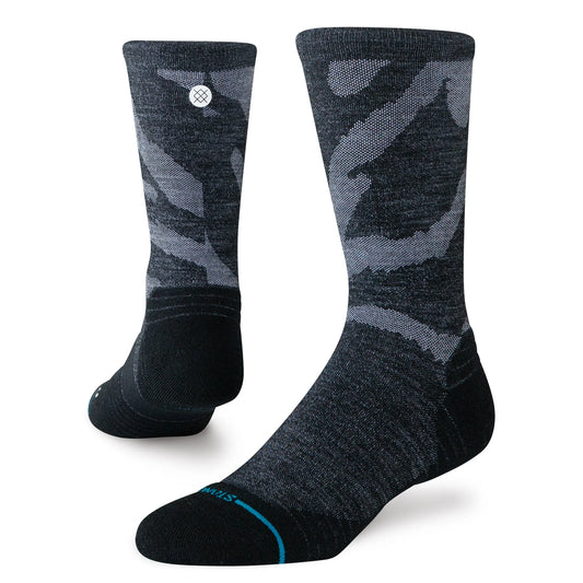 Calcetines Stance Digi Dash Light Wool Crew en color Black con lana ligera para uso activo y outdoor.