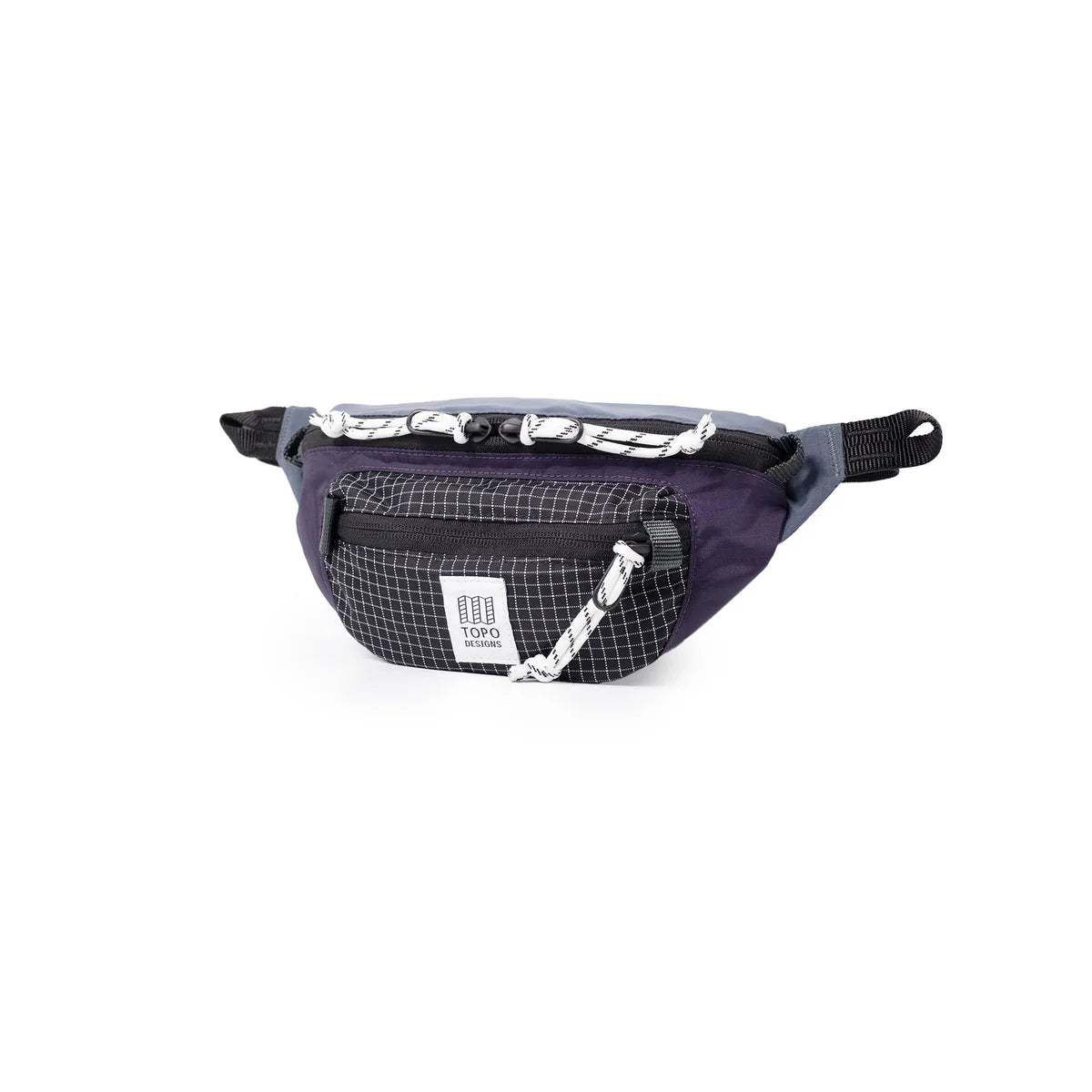 riñonera Topo Designs Mountain Waist Pack color Nightshade Grid vista frontal