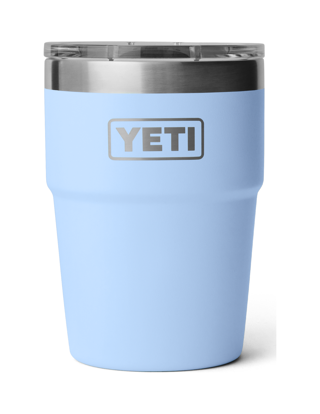 Vaso térmico YETI Rambler 16 oz Stackable Cup de acero inoxidable con aislamiento al vacío y diseño apilable. big sky blue