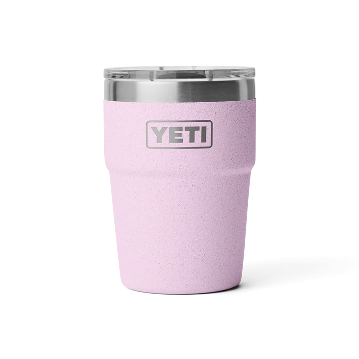 Vaso térmico YETI Rambler 16 oz Stackable Cup de acero inoxidable con aislamiento al vacío y diseño apilable. cherry blossom