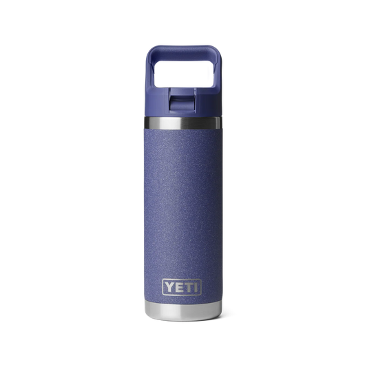 Botella YETI Rambler 18 oz con tapa Straw y acabado resistente para uso outdoor. color morado Moon dust