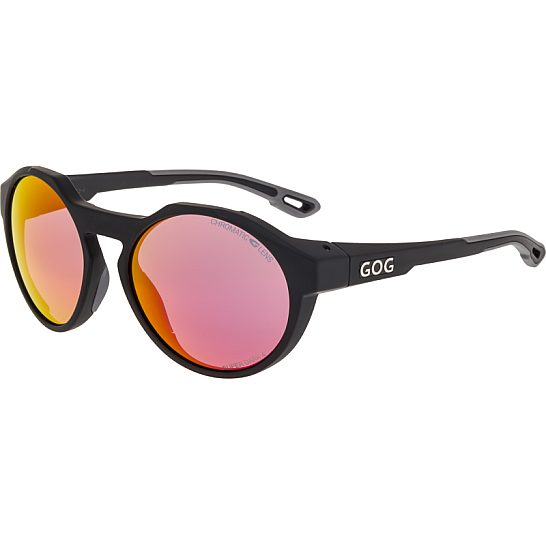 gafas de sol GOG Manaslu Black Grey sin protecciones laterales mostrando su configuración más abierta