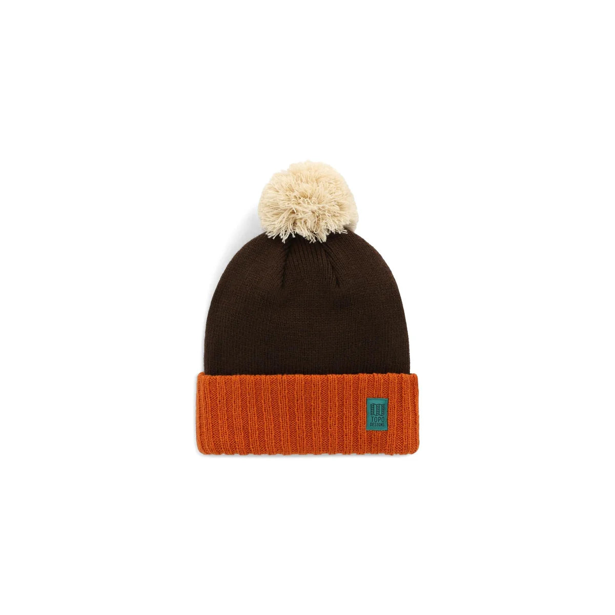 Topo Designs pompom beanie.